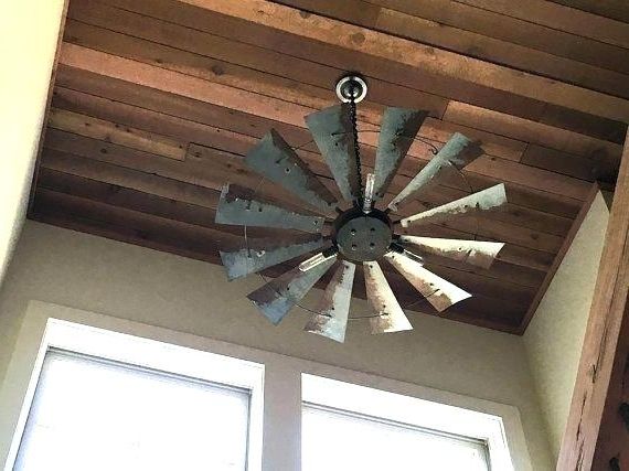 Outdoor Ceiling Fans Fan Without Light Image Of Rustic For Wet With Regard To 2018 Outdoor Windmill Ceiling Fans With Light (View 10 of 15)