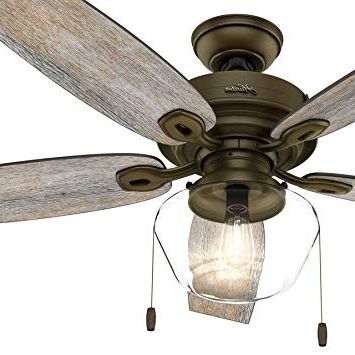 Featured Photo of 15 The Best Outdoor Ceiling Fans with Led Globe
