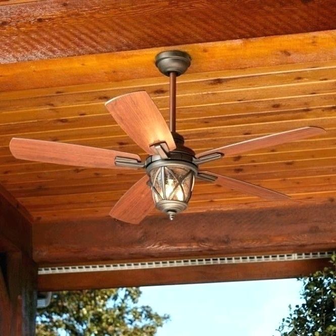 Featured Photo of 15 Best Collection of Outdoor Ceiling Fans with Lights at Lowes