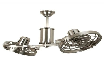 Outdoor Double Oscillating Ceiling Fans Throughout Widely Used 41 Double Ceiling Fan, Gale Series 14 In Polished Chrome Indoor (Photo 15 of 15)