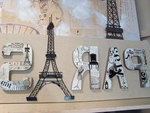 Paris Eiffel Tower Papaya Art Wall Art (Photo 1 of 15)