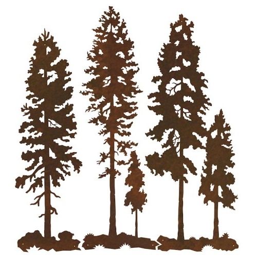 Pine Tree Wall Art For 2018 Wall Art Ideas Design : White Decorations Pine Tree Metal, Pine Tree (View 10 of 15)