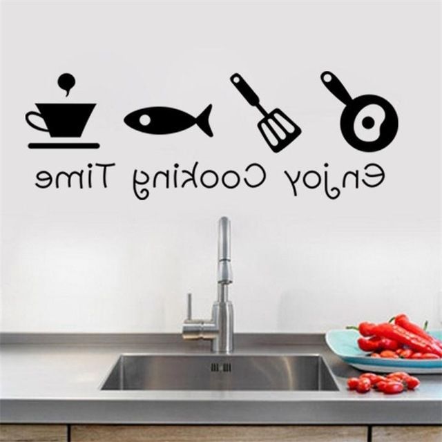Preferred 3d Wall Art For Kitchen Intended For New Design Creative Diy Wall Stickers Kitchen Decal Home Decor (View 12 of 15)