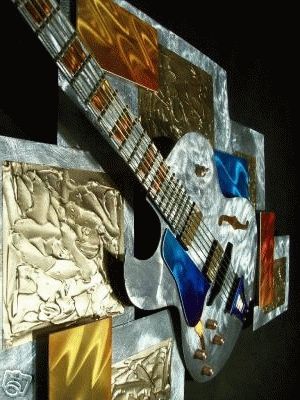 Preferred Guitar Metal Wall Art With Regard To Gibson Guitar Metal Wall Art Sculpture, Designalex Kovacs (View 7 of 15)