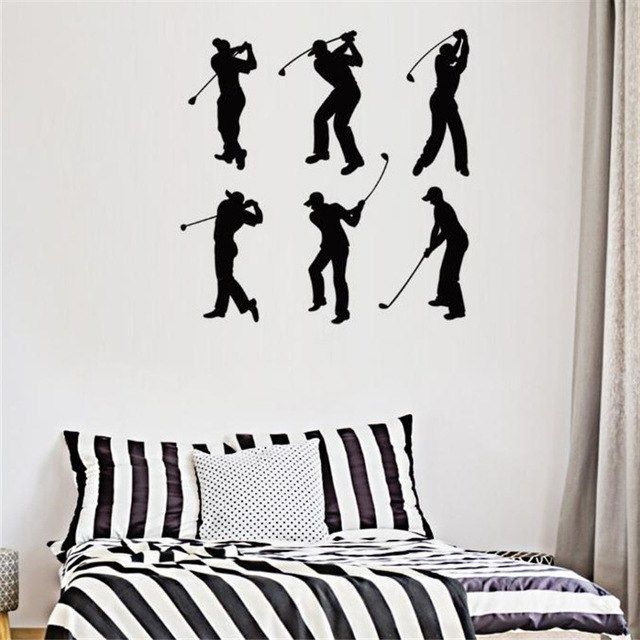 Recent 3d Visual Wall Art Pertaining To Idfiaf Crative Play Golf Vinyl Wall Stickers 3d Visual Decals Living (View 11 of 15)