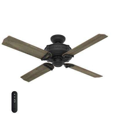 Recent Black – Hunter – Ceiling Fans – Lighting – The Home Depot With Regard To Hunter Outdoor Ceiling Fans With Lights And Remote (View 4 of 15)