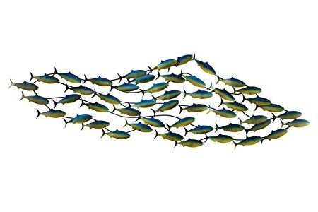 Recent Vivid Kunstloft® Metal Wall Art 'underwater World' 60x19x3inches With Abstract Metal Fish Wall Art (Photo 15 of 15)