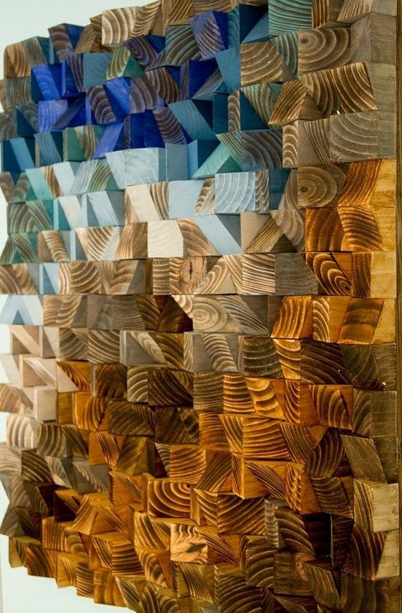 Reclaimed Wood Wall Art – Rustic Wood Art – Natural Wood Decor, Wood Inside Favorite Wood 3d Wall Art (View 11 of 15)