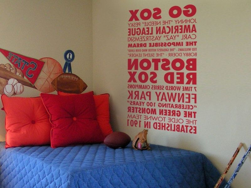 Red Sox Wall Decals With Regard To Preferred Wall Art Ideas Design : High Quality Materials Boston Red Sox Wall (View 5 of 15)