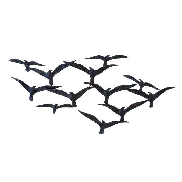 Seagull Wall Plaques Seagulls Wall Art Flock Of Seagulls Wall Decor Throughout Latest Metal Wall Art Flock Of Seagulls (View 5 of 15)