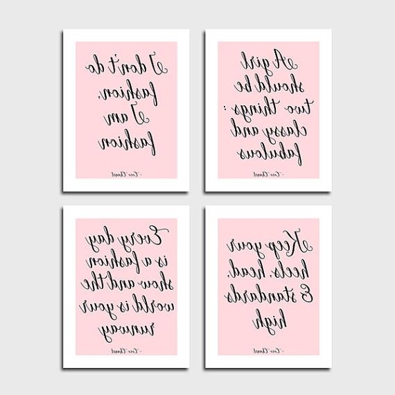 Set Of 10 Coco Chanel Quotes Digital Printables Art Incredible In Newest Coco Chanel Quotes Framed Wall Art (Photo 8 of 15)