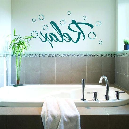 Sightly Decals For Bathroom Walls Bathroom Wall Art Stickers Word Regarding Latest Fish Decals For Bathroom (View 6 of 15)
