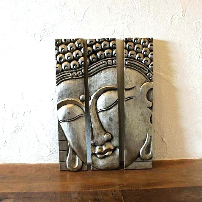 Silver Buddha Wall Art In Newest Buddha Wall Decor Magnificent Large Art Ideas Design Global Silver (Photo 1 of 15)