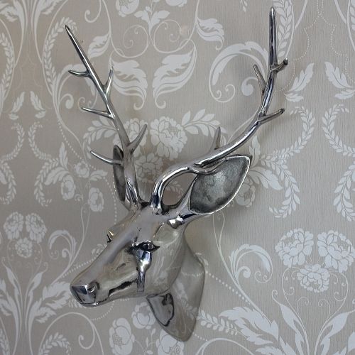 Silver Wall Mounted Stags Head – Windsor Browne With Regard To Current Stags Head Wall Art (View 10 of 15)