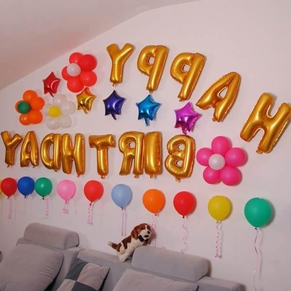 Sofa. Wall Decoration Ideas For Birthday – Best Home Decoration Tips Inside Well Liked Happy Birthday Wall Art (Photo 7 of 15)