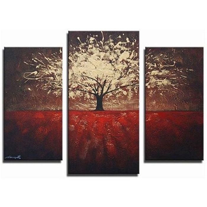 Trendy 16. Canvas Cheap Consists Of Three Panels Wall Art With A Tree In Regarding Three Panel Wall Art (Photo 2 of 15)
