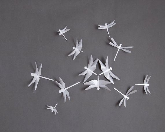 Trendy 3d Wall Dragonflies Dragonfly Nursery Wall Art In Silver (View 12 of 15)