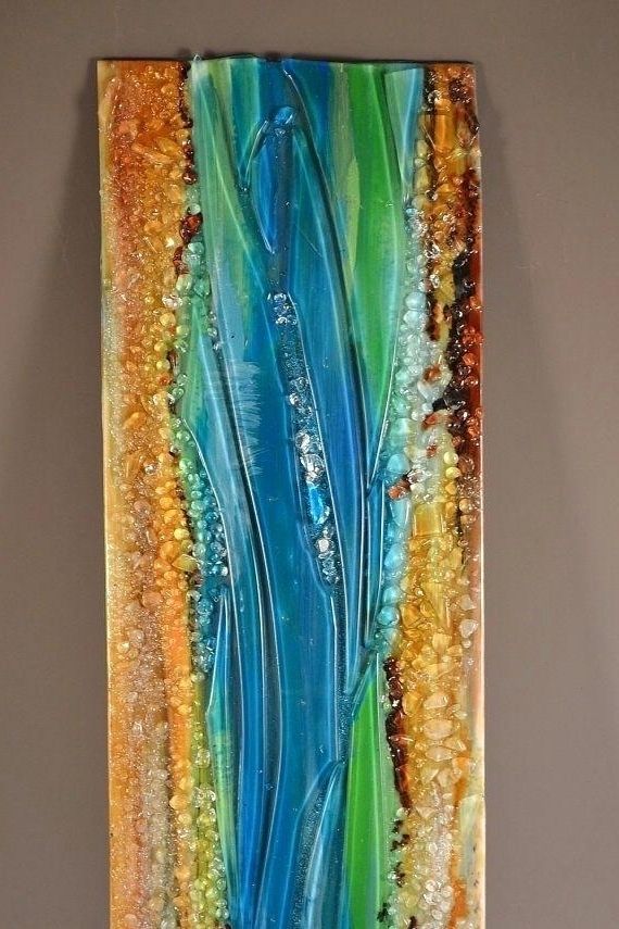 Trendy Fused Glass Wall Art Hanging In Glass Wall Hangings Wall Art Modern Fused Glass Wall Hanging Art (View 8 of 15)