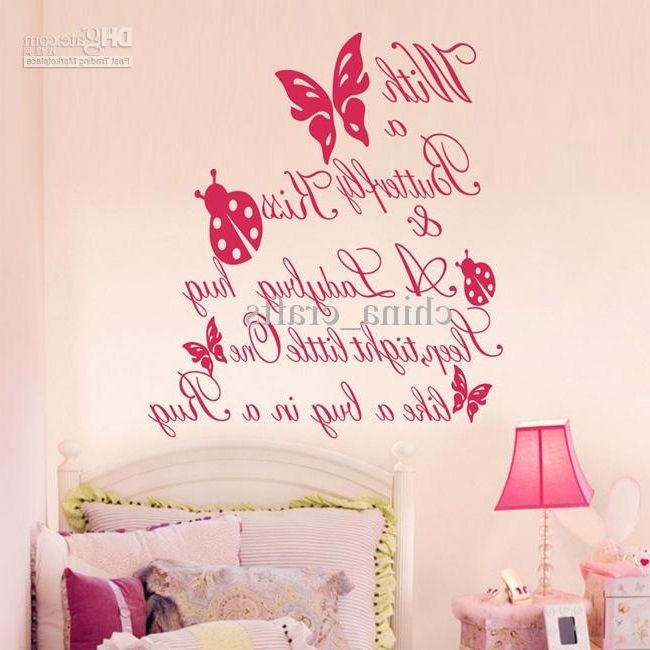 Trendy Kids Room Butterfly Wall Quotes Vinyl Wall Stickers 55x60cm Wall Art For Wall Art Stickers For Childrens Rooms (Photo 1 of 15)