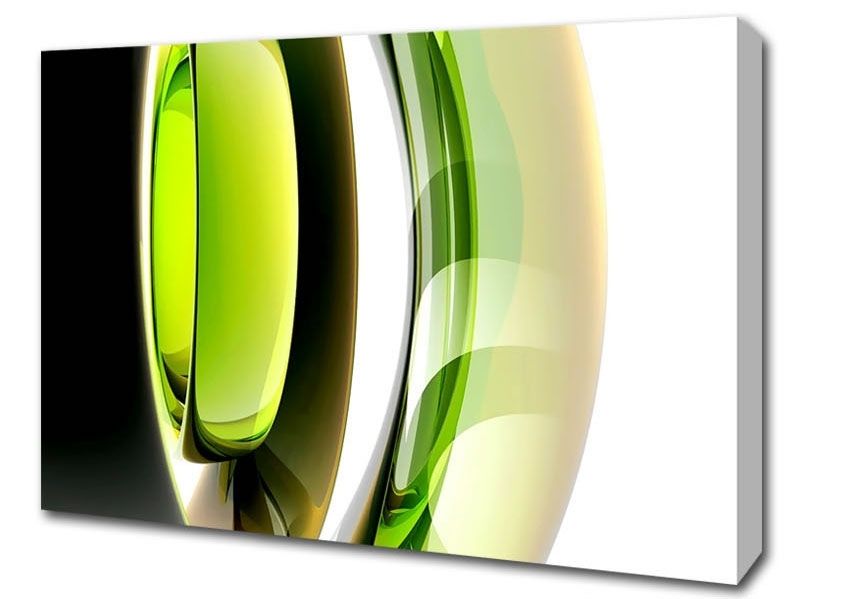 Trendy Lime Green Abstract Wall Art With Stretched Canvas Lime Dream Abstract Canvas A Luxury Green Wall Art (Photo 1 of 15)