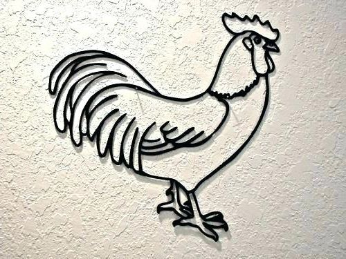 Trendy Metal Rooster Wall Decor Rooster Wall Art Country Rooster Metal Wall With Regard To Metal Rooster Wall Decor (View 4 of 15)