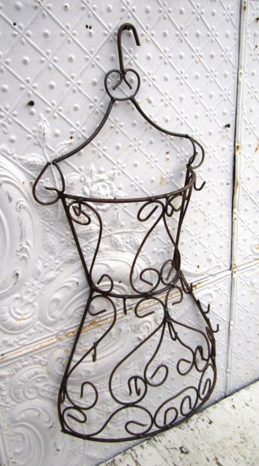 Trendy Wrought Iron Half Mannequin Wall Hook – Metal Dress Form Wall Art With Regard To Mannequin Wall Art (View 3 of 15)