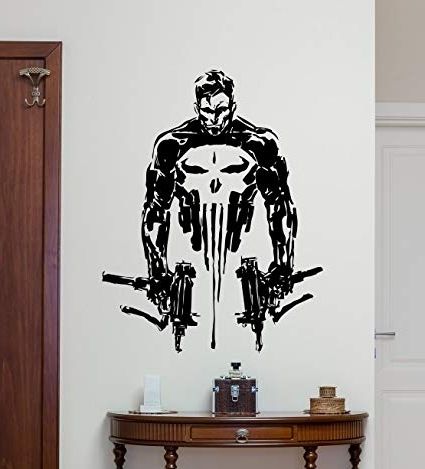 Video Game Wall Art In Well Known Amazon: Carolgreydecals Punisher Wall Vinyl Decal Marvel (View 9 of 15)