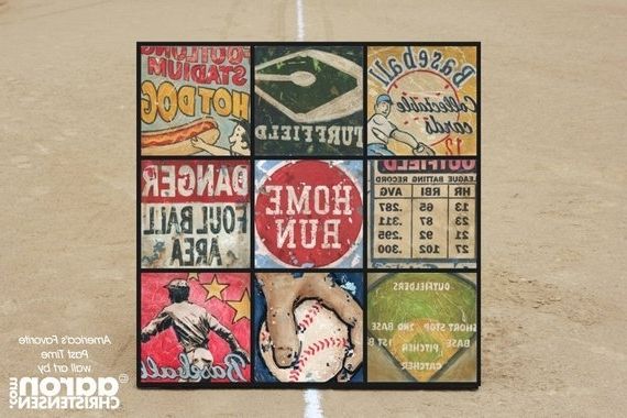 Vintage Baseball Wall Art Throughout 2018 Baseball Wall Artaaron Christensen Multiple Sized Canvas (View 10 of 15)