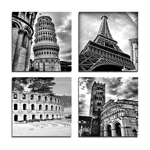 Well Known Black And White Paris Wall Art With Paris Wall Art: Amazon (View 10 of 15)