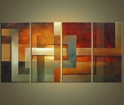 Well Known Bright Abstract Wall Art Regarding Bright Horizon Modern Canvas Oil Painting Wall Art With Stretched (View 4 of 15)