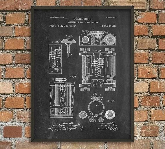 Well Known Computer Wall Art Intended For First Computer Patent Print – Computer Wall Art Poster – Computing (Photo 15 of 15)