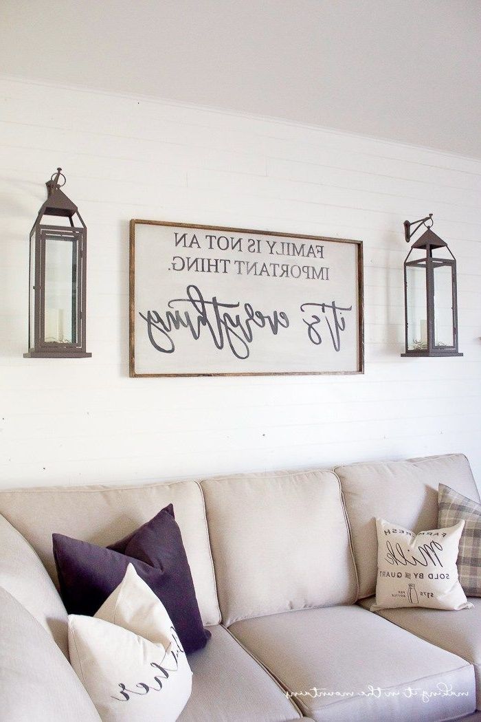 Well Known Farmhouse Wall Art Pertaining To One Room Challenge {week Six}: Farmhouse Style Family Room Reveal (View 1 of 15)