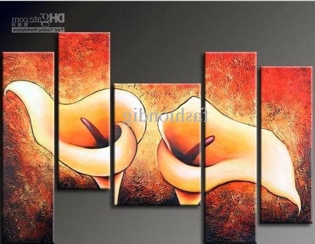 Well Liked Abstract Wall Art For Office With 2018 Abstract Wall Flower Oil Painting Canvas Modern Home Office (Photo 5 of 15)
