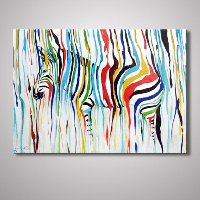 Widely Used Abstract Animal Wall Art With Oil Painting Hand Painted Oil Painting Zebra On Canvas Abstract (View 15 of 15)