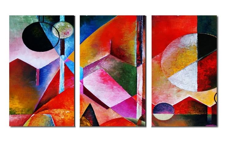 Widely Used Vibrant Abstract Triple Split Triptych Canvas Wall Art Picture 36x20 In Vibrant Wall Art (View 1 of 15)