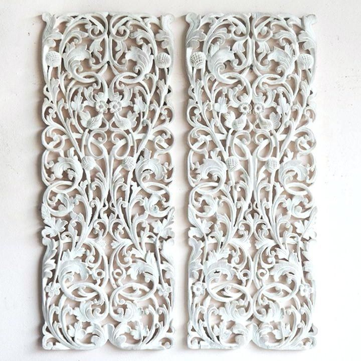 Wooden Wall Art Panels In Preferred Wall Carved Carved Wood Wall Panel Pair Of Wall Art Panel Wood (View 1 of 15)