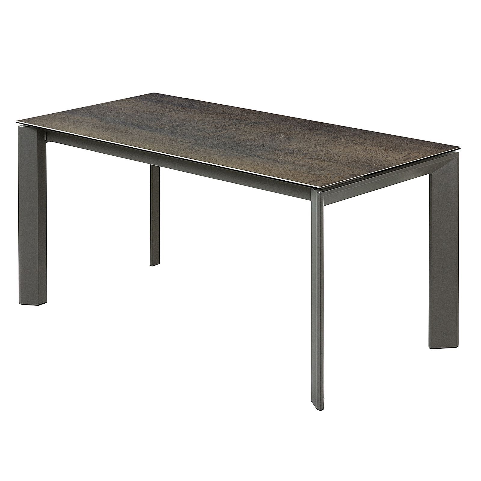 2017 Abell Extending Dining Table, Iron Moss/black Steelvida & Co For Black Extending Dining Tables (View 17 of 25)