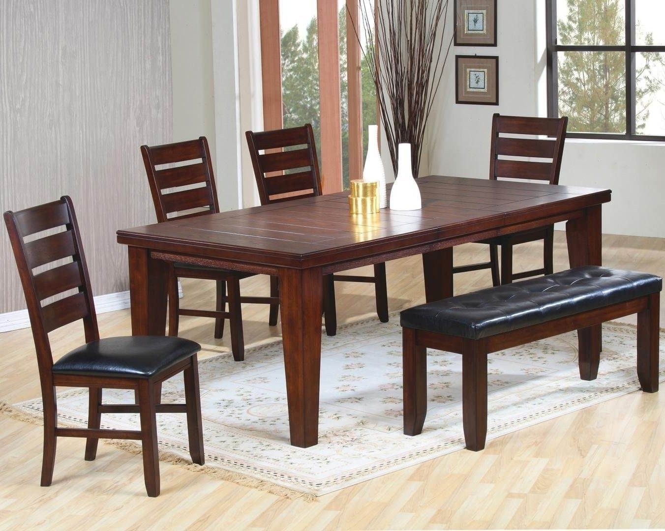 4 Seat Dining Tables Regarding Most Popular 26 Dining Room Sets (big And Small) With Bench Seating (2018) (View 18 of 25)