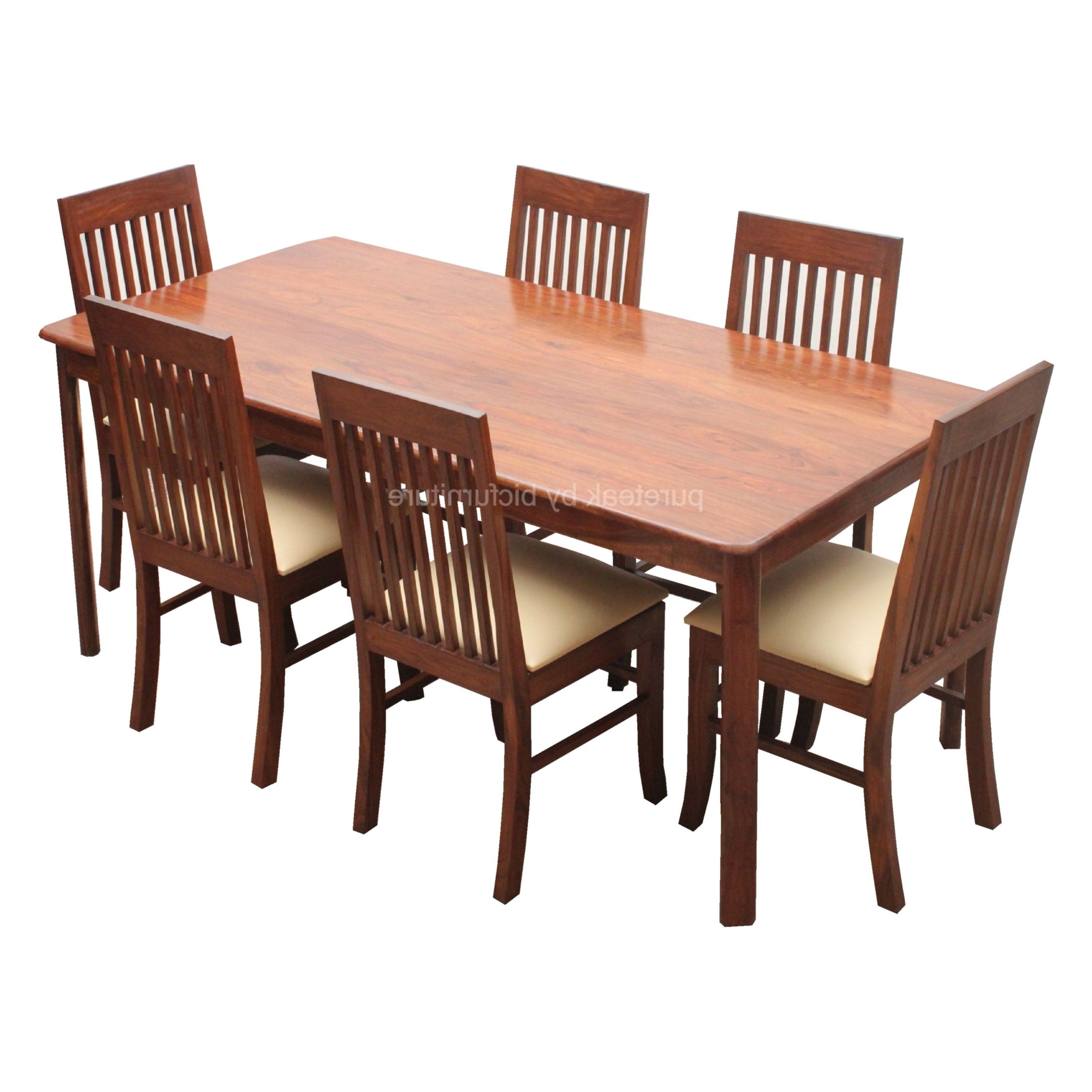 6 Seater Dining Tables Within Popular Nice Teak Dining 6 Seater 10 Details Furniture India – Teak Dining (Photo 24 of 25)