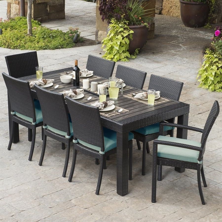Adorable Outdoor Table Chair Sets Patio Bar Rectangular Wood Dining In 2018 Garden Dining Tables And Chairs (Photo 23 of 25)