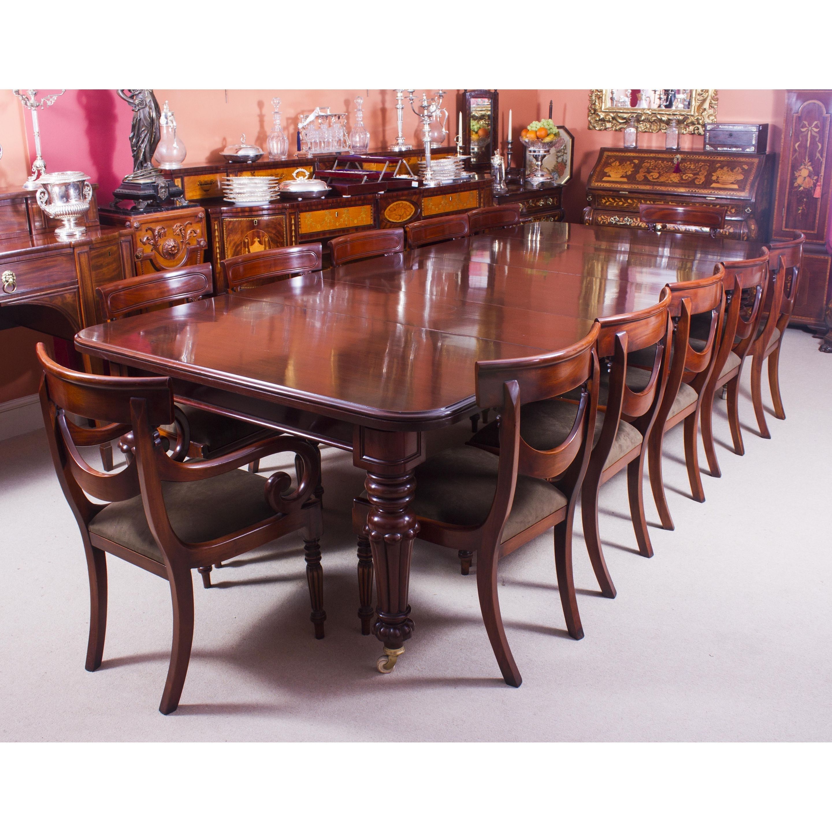 Antique 10 Ft Flame Mahogany Extending Dining Table 19th Century Within Most Popular Mahogany Extending Dining Tables And Chairs (Photo 1 of 25)