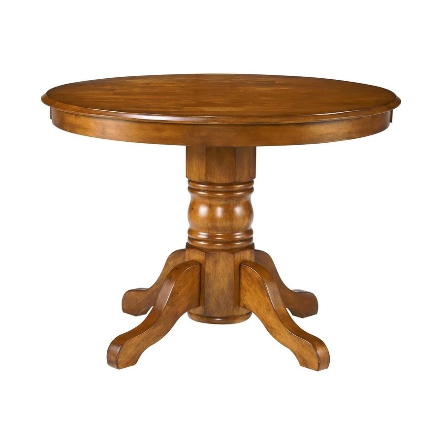 Best And Newest Shop Home Styles Cottage Oak Wood Round Dining Table At Metal And Within Jaxon Round Extension Dining Tables (View 22 of 25)