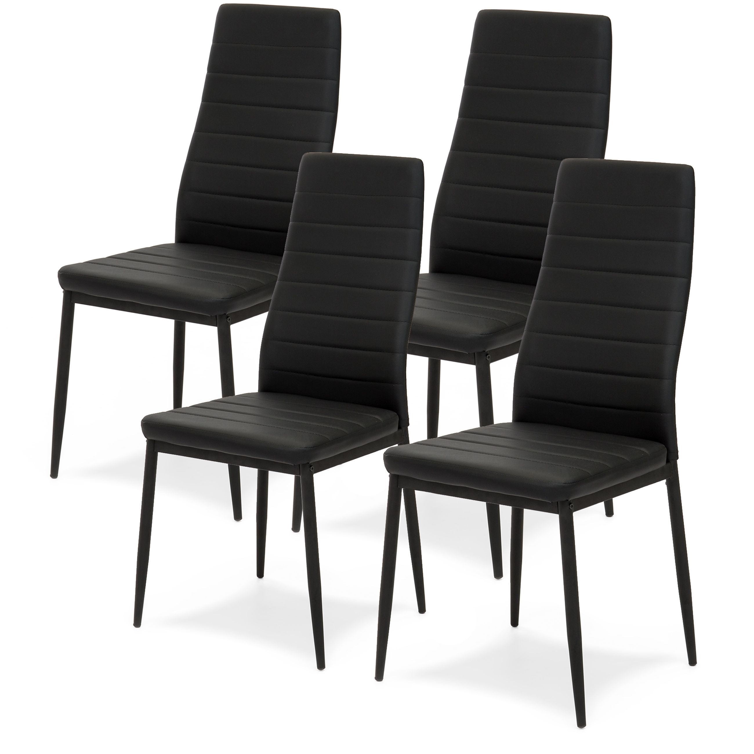 Bestchoiceproducts: Best Choice Products Set Of 4 Modern High Back In Trendy High Back Leather Dining Chairs (View 5 of 25)