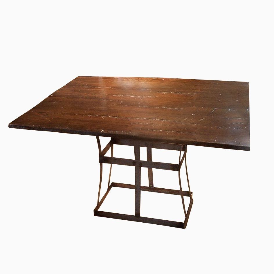 Buy A Handmade Reclaimed Wood Dining Table With Contemporary Metal With 2018 Contemporary Base Dining Tables (View 17 of 25)