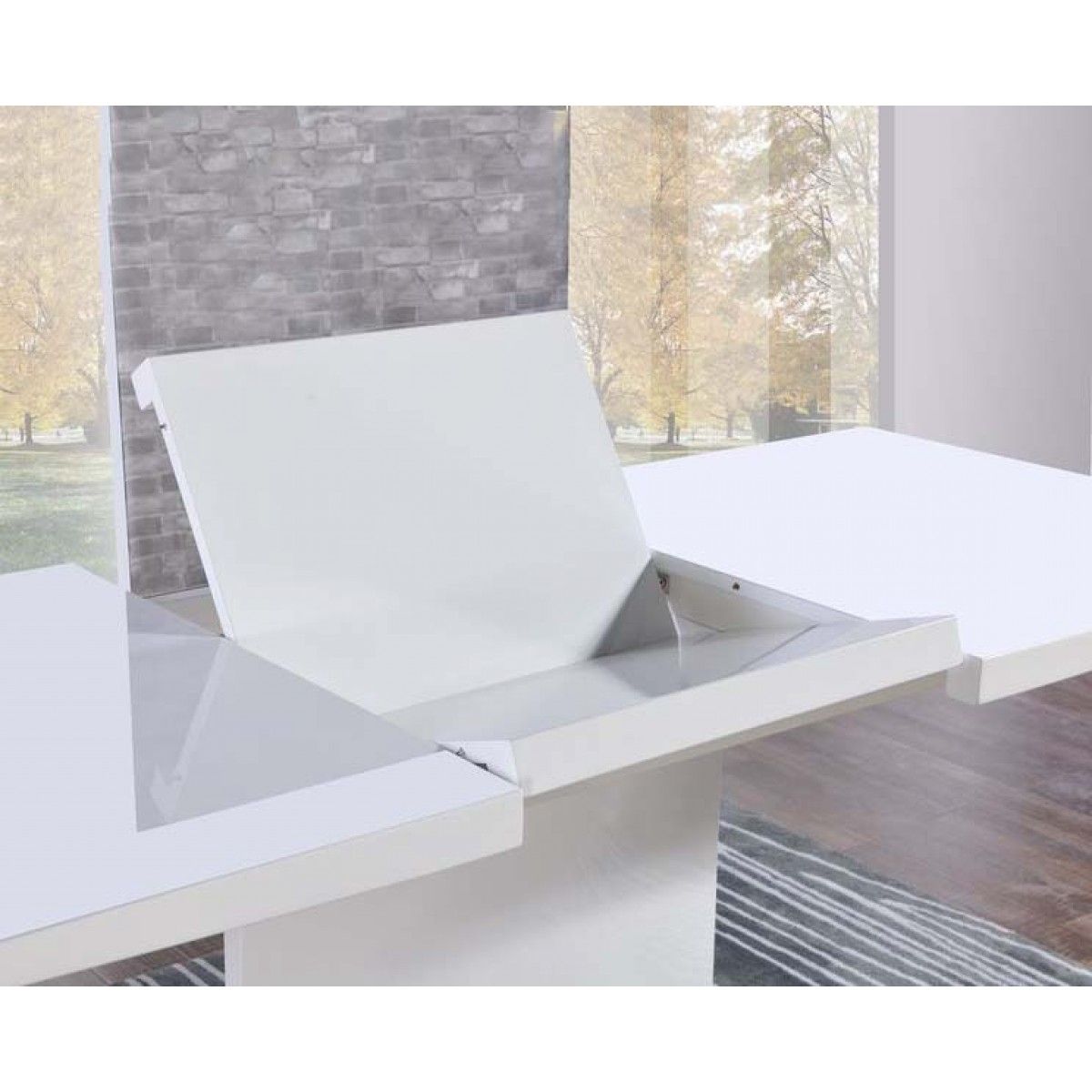 Cheap White High Gloss Dining Tables With 2017 Hayden 160 220cm White High Gloss Extending Dining Table Pt30091 (Photo 24 of 25)