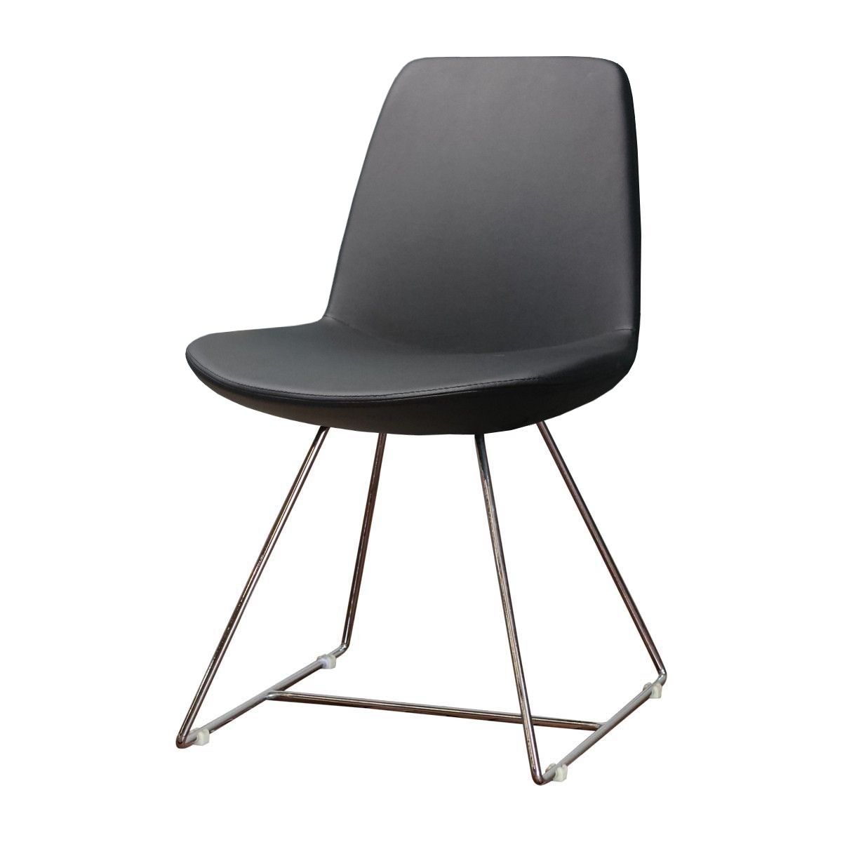 Chrome Dining Chairs Throughout Recent Life Interiors – Parker Chrome Dining Chair (black Leatherette (Photo 10 of 25)
