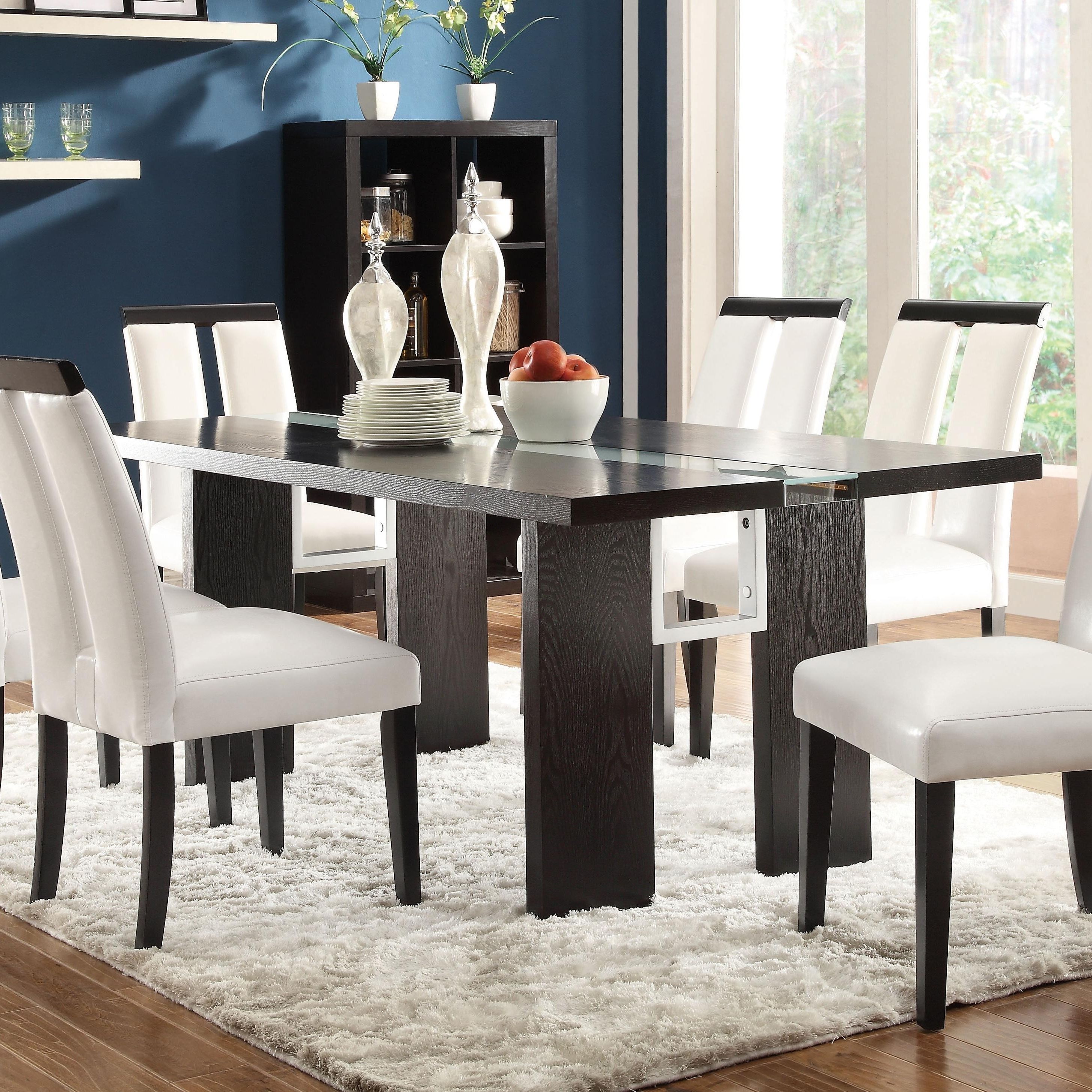 Coaster Furniture Kenneth Black Rectangular Dining Table With Led Throughout 2018 Led Dining Tables Lights (Photo 1 of 25)
