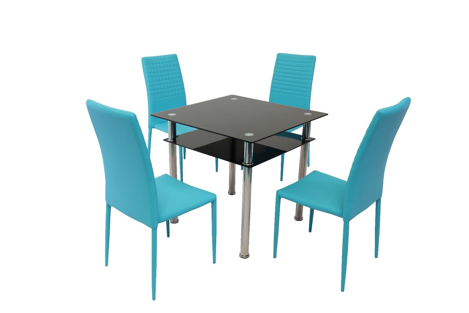 Como Black Glass Dining Table With Cuba Dining Chair In Most Up To Date Blue Glass Dining Tables (View 13 of 25)