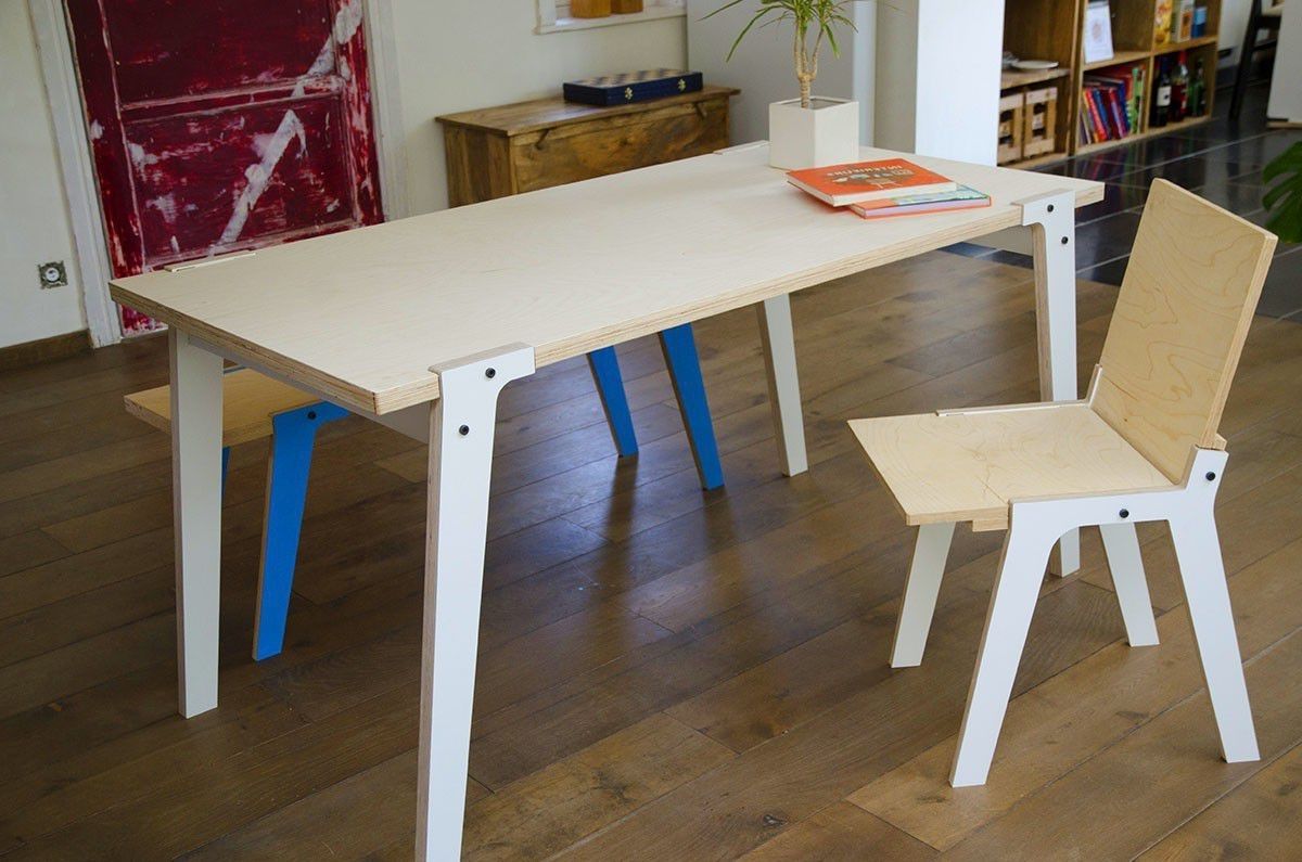 Contemporary Dining Table / Wooden / Birch / Plywood – Switch (View 6 of 25)