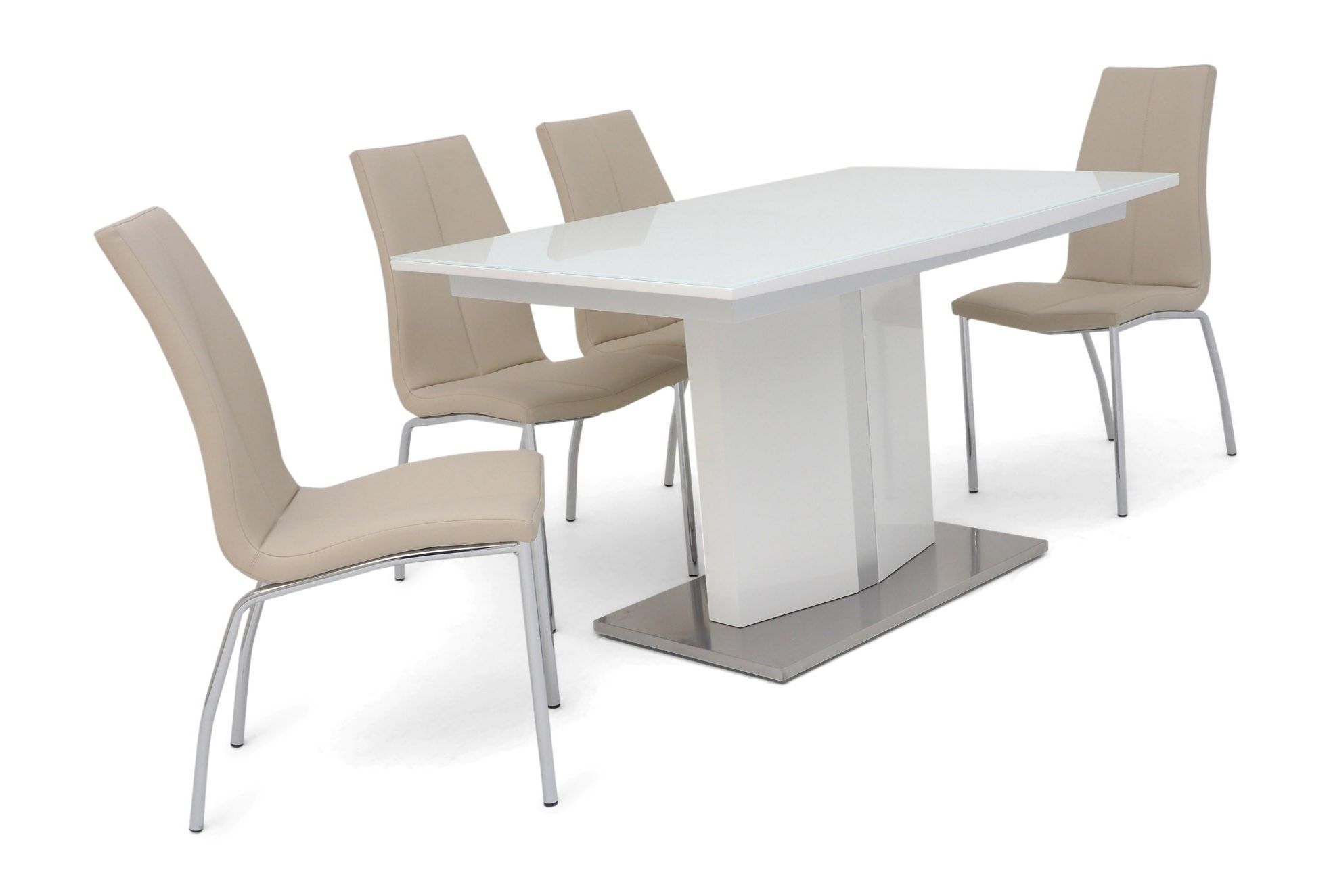 Current White Gloss Dining Tables In Sebastian White Gloss Extendable Dining Table 130 Cm 6 8 Seater (View 12 of 25)